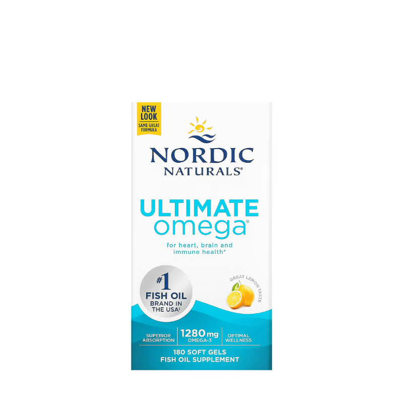 Ultimate Omega, 1280mg Lemon Flavor 180 softgels - Nordic Naturals