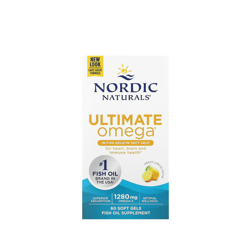 Ultimate Omega, 1280mg Lemon 60 softgels - Nordic Naturals