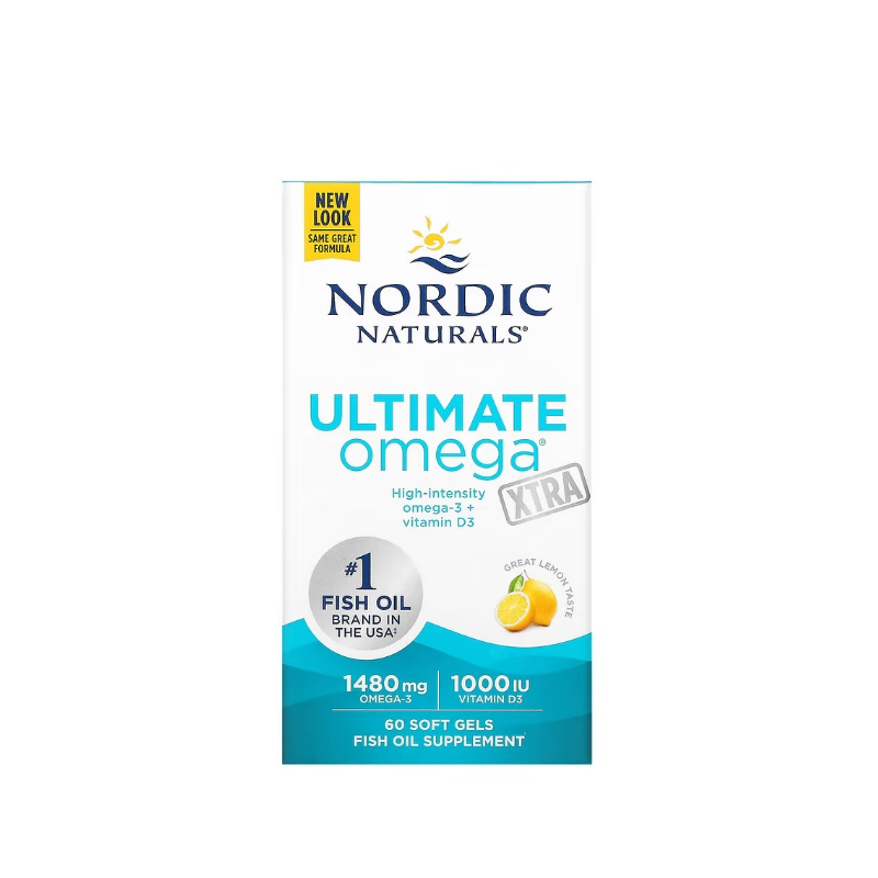 Ultimate Omega Xtra, 1480mg Lemon 60 softgels - Nordic Naturals