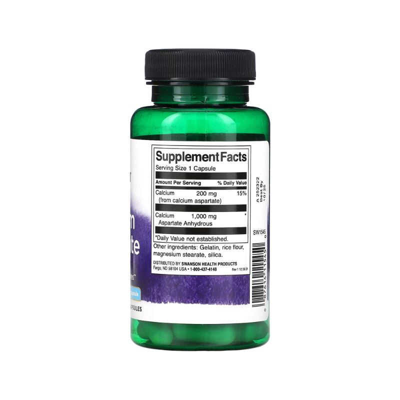 Calcium Aspartate, 200mg Elemental Calcium - 60 caps