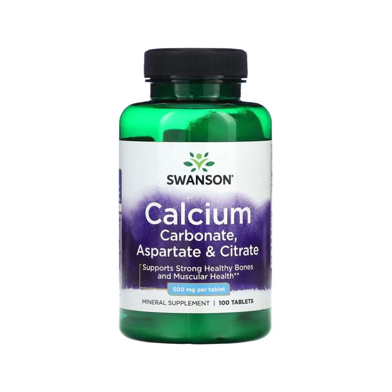 Calcium (Carbonate, Aspartate & Citrate), 500mg - 100 tablets