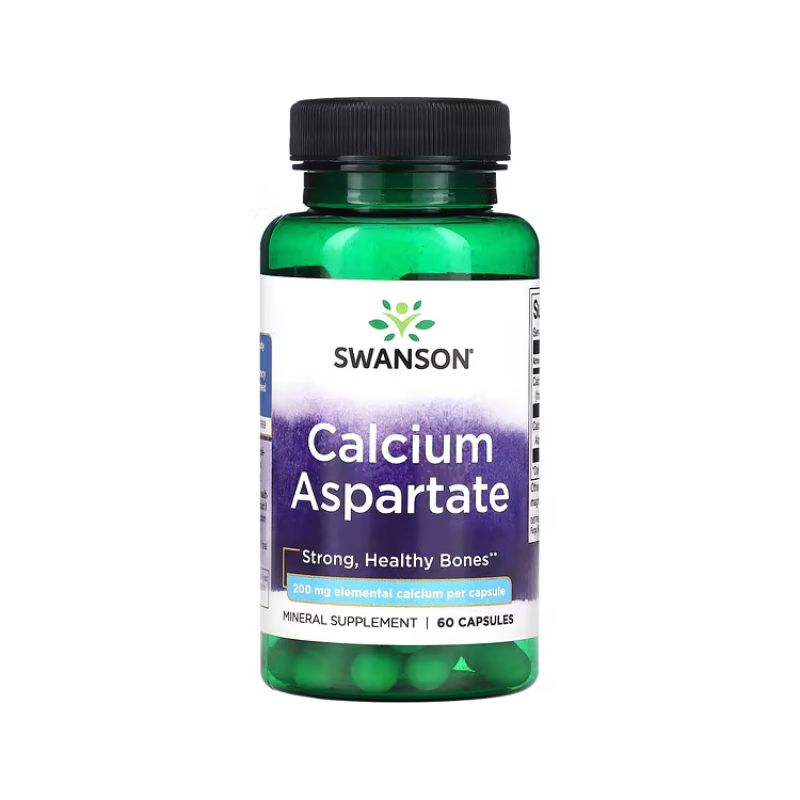 Calcium Aspartate, 200mg Elemental Calcium - 60 caps