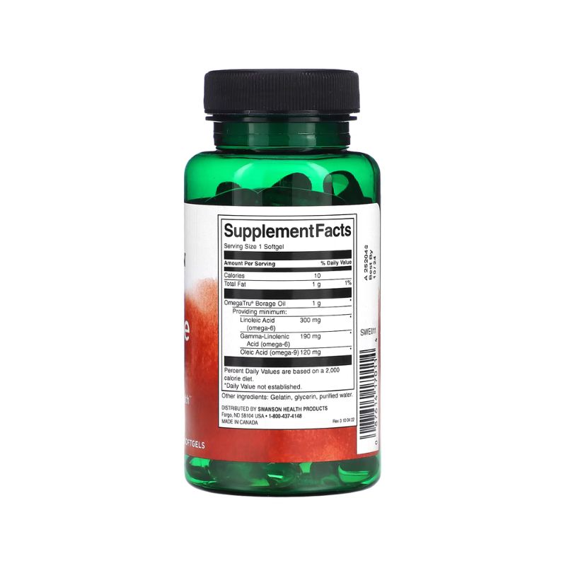 Borage Oil, 1000mg - 60 softgels