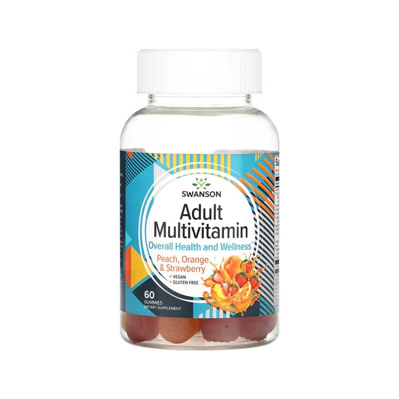 Adult Multivitamin, Peach, Orange & Strawberry - 60 gummies