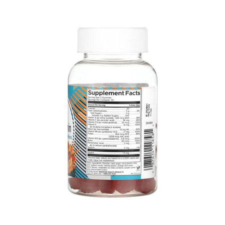 Adult Multivitamin, Peach, Orange & Strawberry - 60 gummies