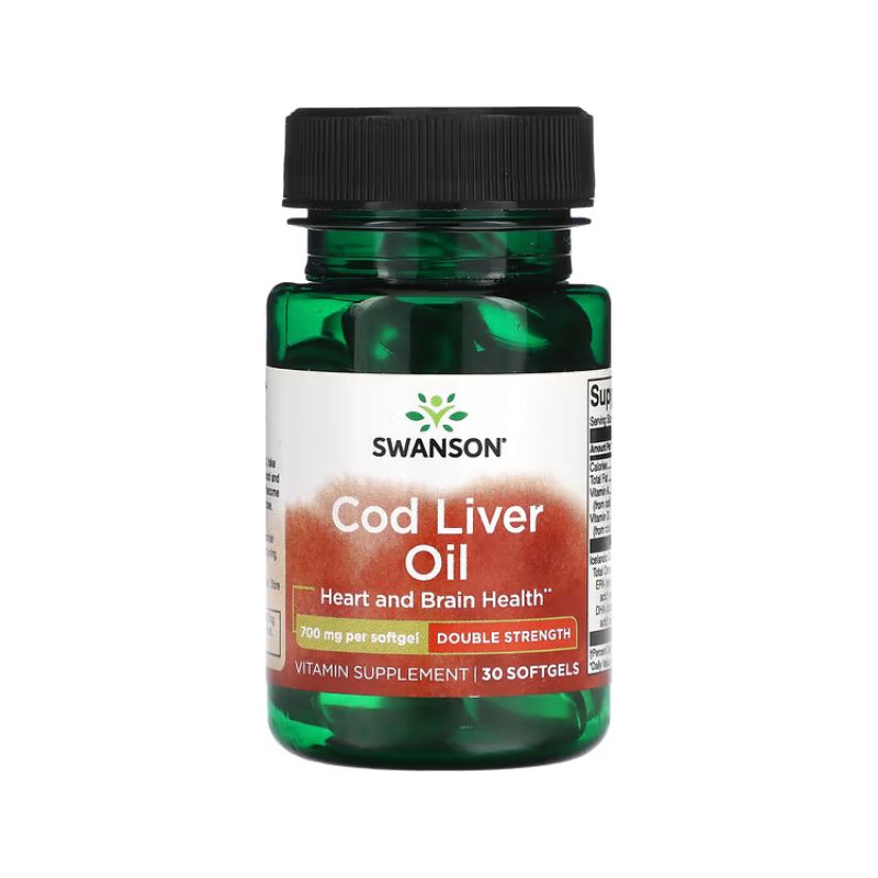 Cod Liver Oil, 700mg Double-Strength - 30 softgels