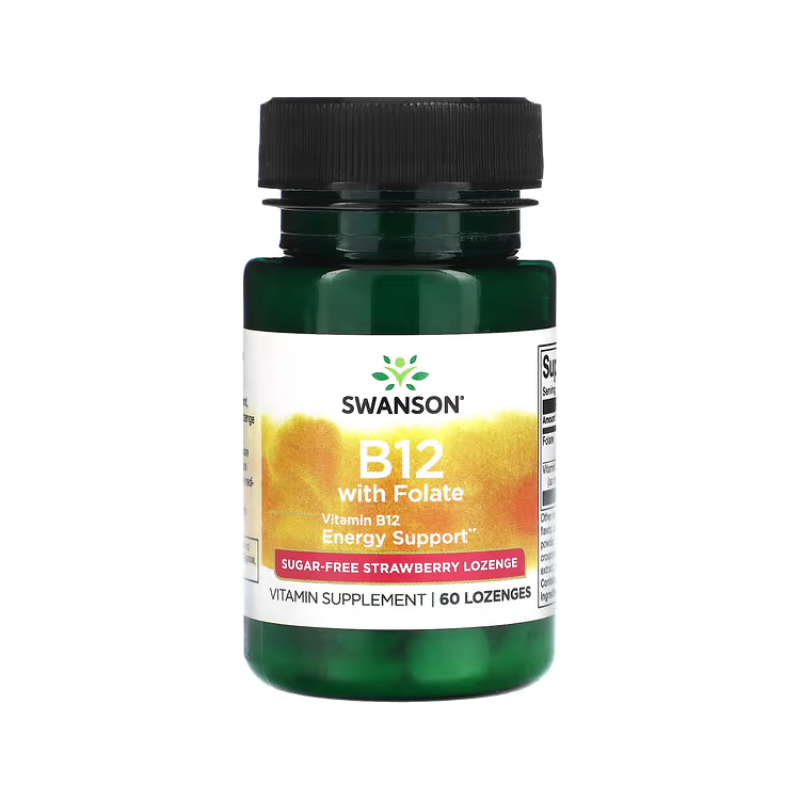 B12 with Folate, Strawberry - 60 lozenges