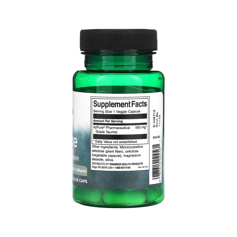 AjiPure Taurine, 500mg - 60 vcaps