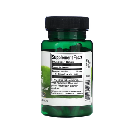 Bacopa Monniera 10:1 Extract, 50mg - 90 caps