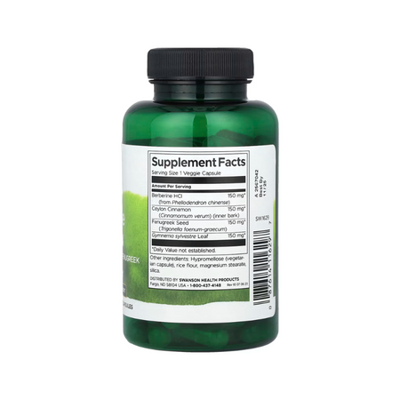 Berberine Complex with Cinnamon, Gymnema & Fenugreek - 90 vcaps