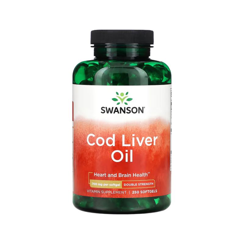 Cod Liver Oil, 700mg Double-Strength - 250 softgels