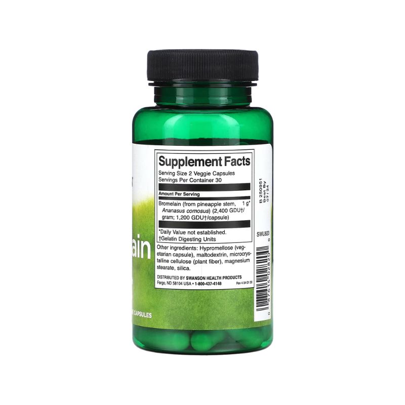 Bromelain, 500mg - 60 vcaps