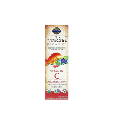 Mykind Organics Vitamin C Organic Spray, Cherry-Tangerine 58 ml - Garden Of Life