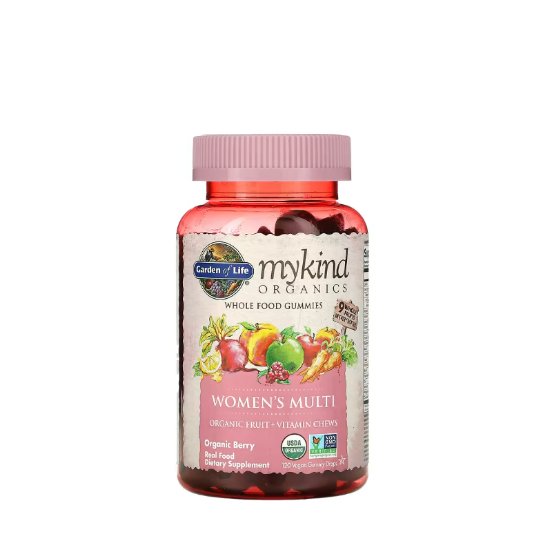 Mykind Organics Women's Multi Gummies, Organic Berry 120 vegan gummy drops - Garden Of Life