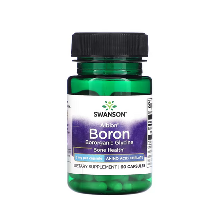 Albion Boron Bororganic Glycine, 6mg 60 caps Swanson