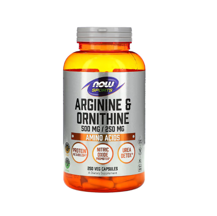 Arginine & Ornithine, 500/250 - 250 vcaps Now Foods