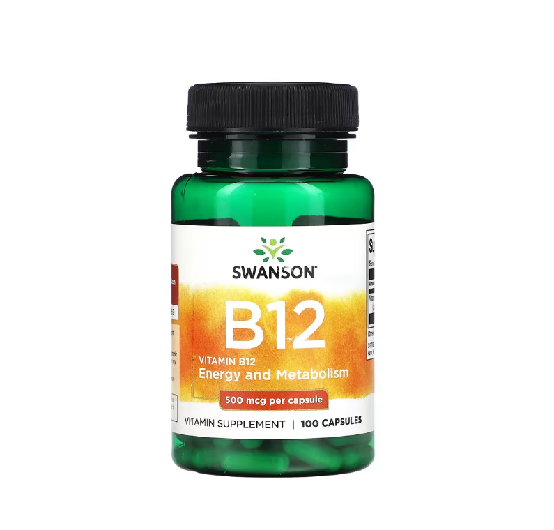 Vitamin B12, 500mcg 100 caps Swanson