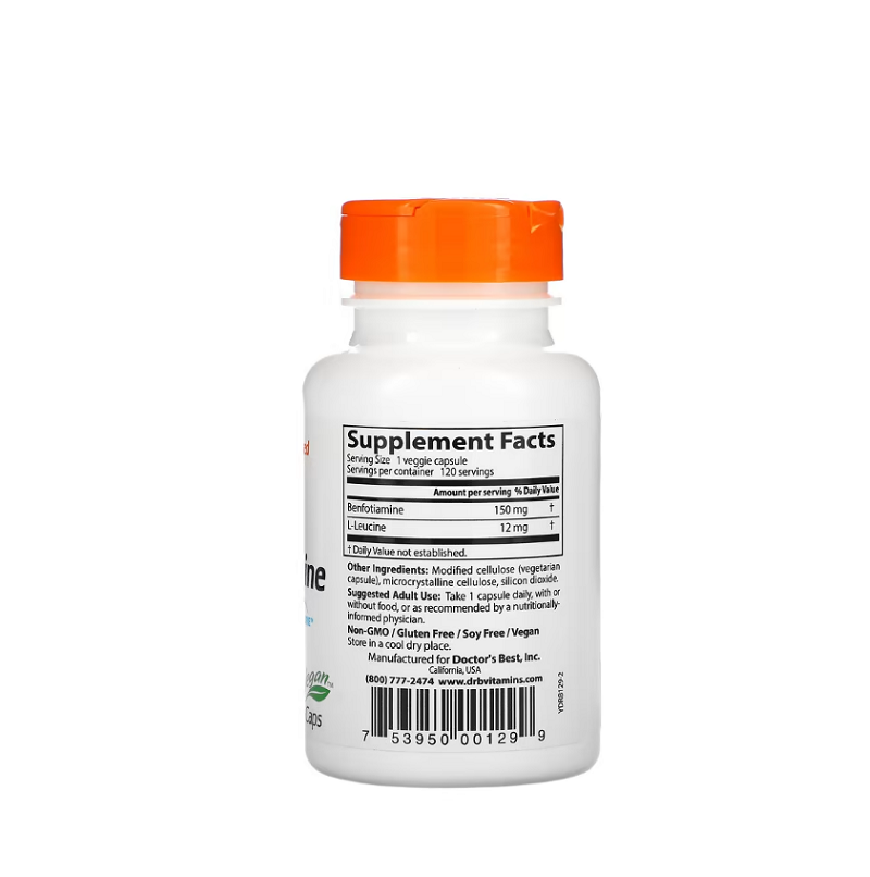 Benfotiamine with BenfoPure, 150mg 120 vcaps - Doctor's Best