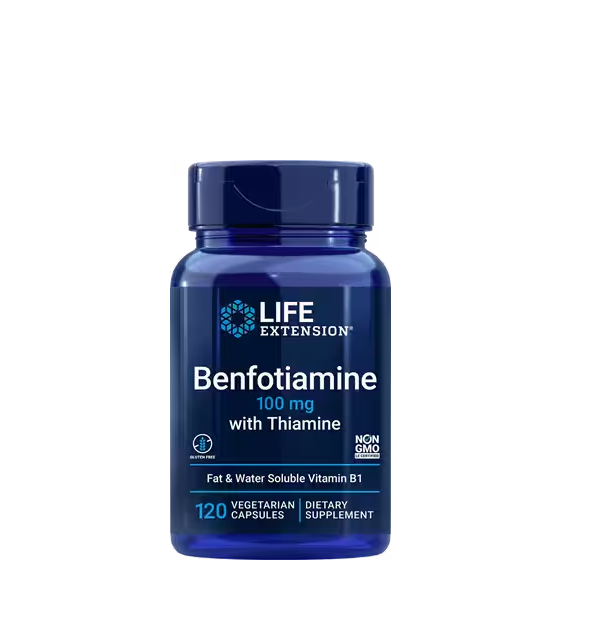 Benfotiamine with Thiamine100mg 120 vcaps Life Extension