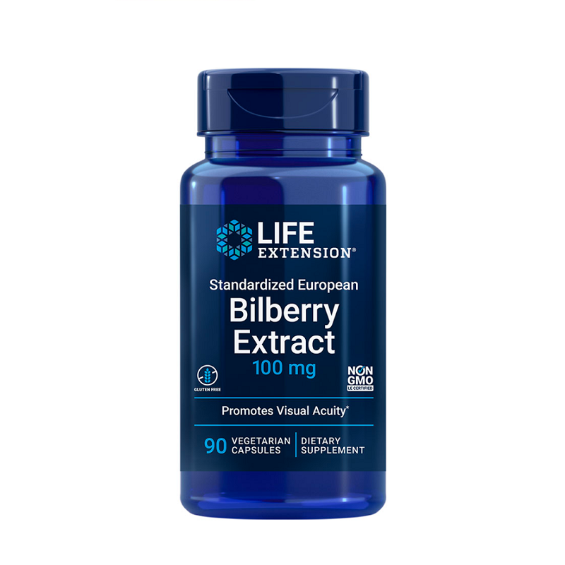 Bilberry Extract Standardized European, 100mg 90 vcaps - Life Extension