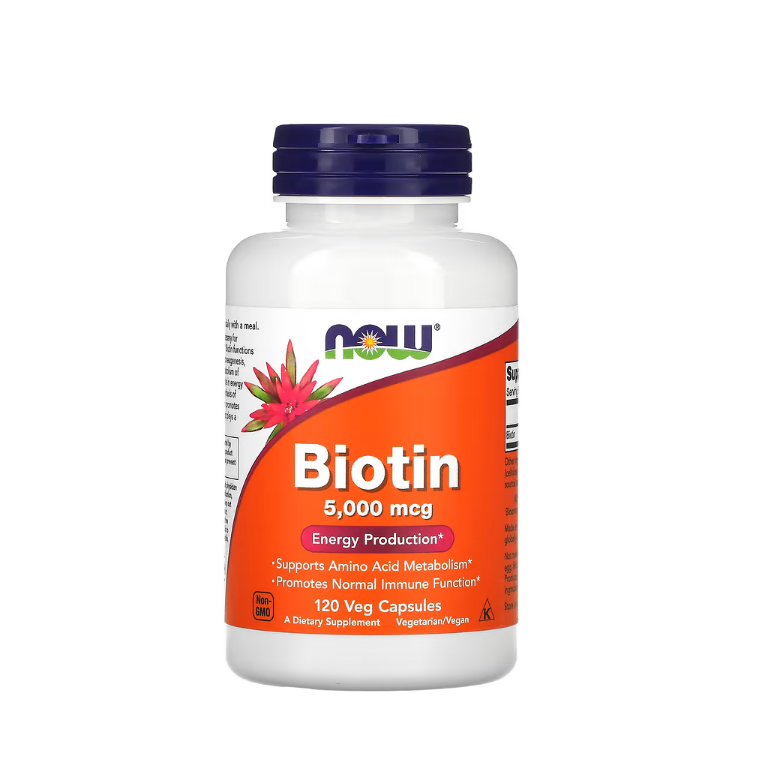 Biotin, 5000mcg 120 vcaps Now Foods