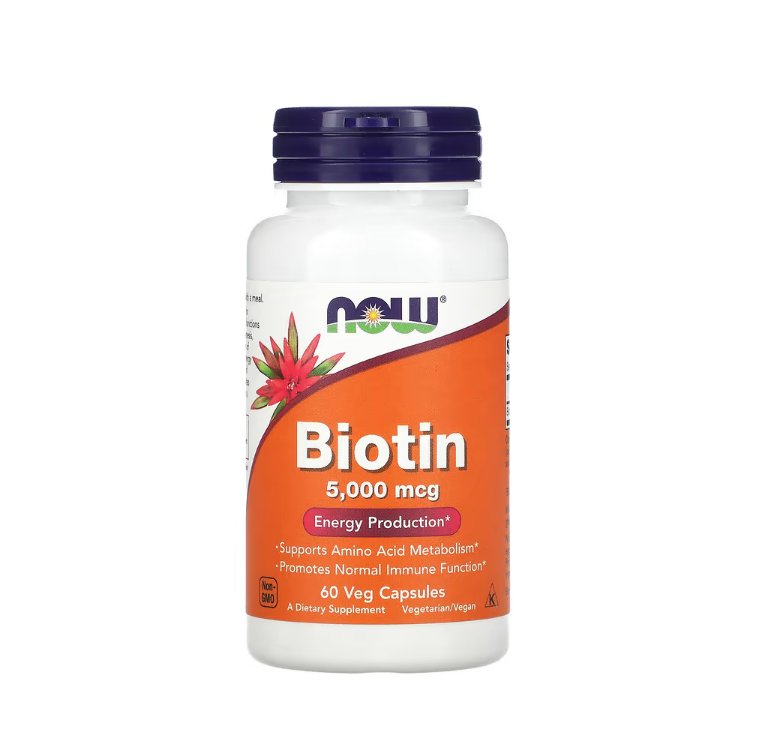 Biotin, 5000mcg 60 vcaps Now Foods