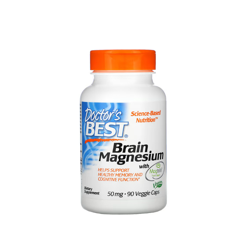 Brain Magnesium with Magtein, 50mg 90 vcaps - Doctor's Best