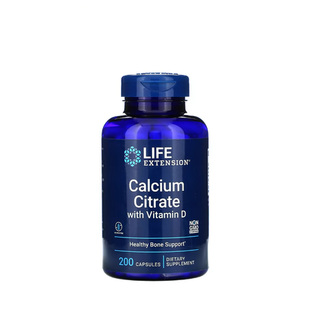 Calcium Citrate with Vitamin D 200 vcaps - Life Extension