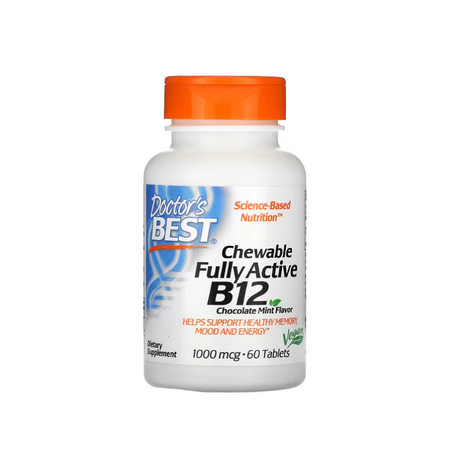 Chewable Fully Active B12, 1000mcg 60 tablets - Doctor's Best