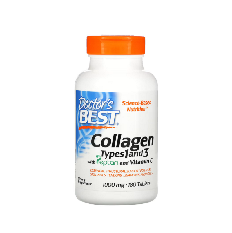 Collagen Types 1 and 3 with Vitamin C, 1000mg 180 tablets - Doctor's Best
