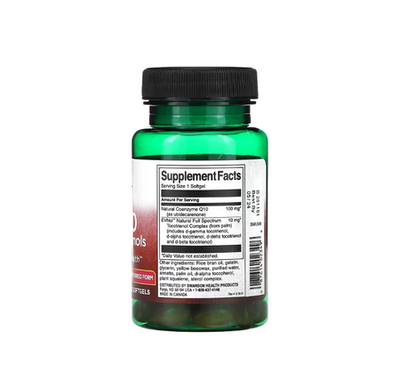 CoQ10, 100 mg (with 10mg Tocotrienols) - 60 softgels Swanson