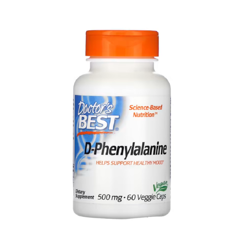 D-Phenylalanine, 500mg 60 vcaps - Doctor's Best