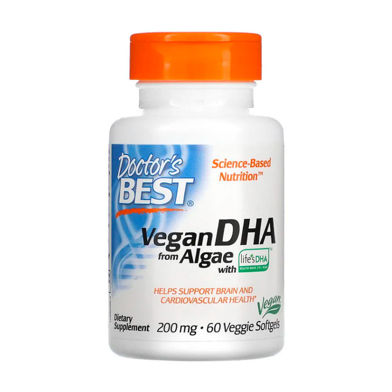 Vegan DHA from Algae, 200mg 60 veggie softgels - Doctor's Best