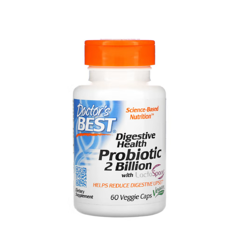 Digestive Health Probiotic 2 Billion with LactoSpore 60 vcaps - Doctor's Best