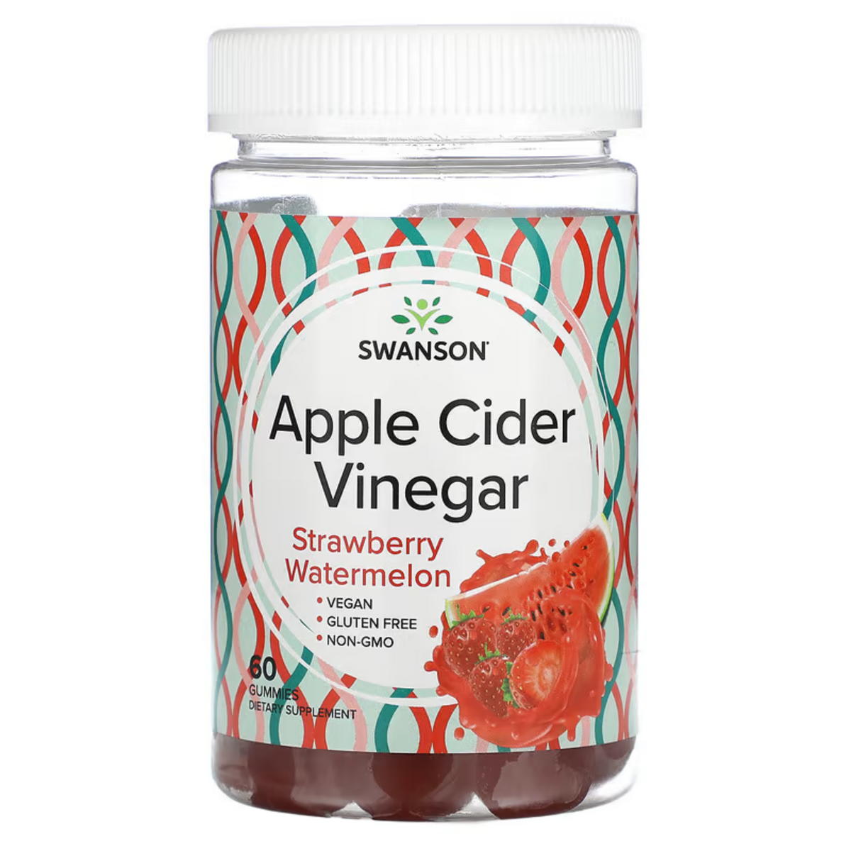 Apple Cider Vinegar Gummies, Strawberry Watermelon - 60 gummies