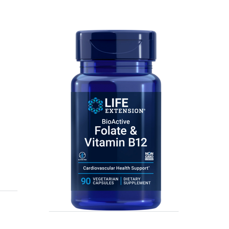 BioActive Folate & Vitamin B12 90 vcaps - Life Extension