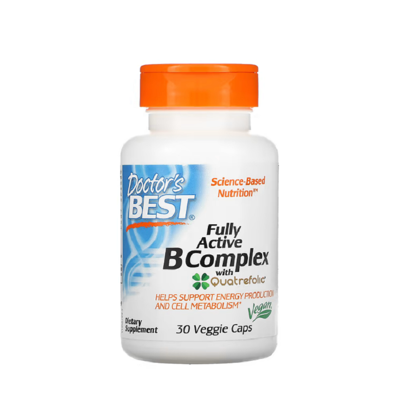 Fully Active B-Complex with Quatrefolic 30 vcaps - Doctor's Best