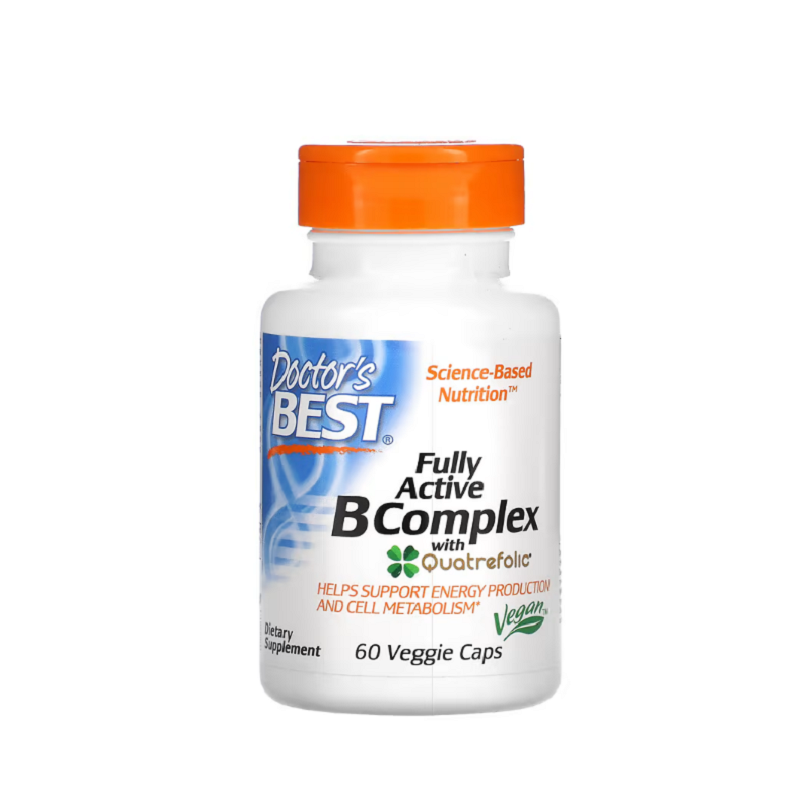 Fully Active B-Complex with Quatrefolic 60 vcaps - Doctor's Best