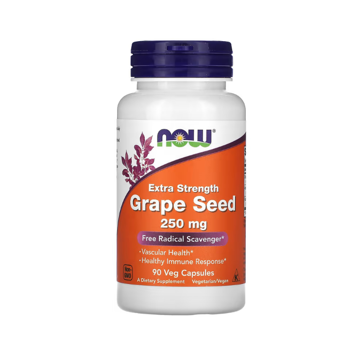 Grape Seed 250mg Extra Strength 90 vcaps NOW Foods
