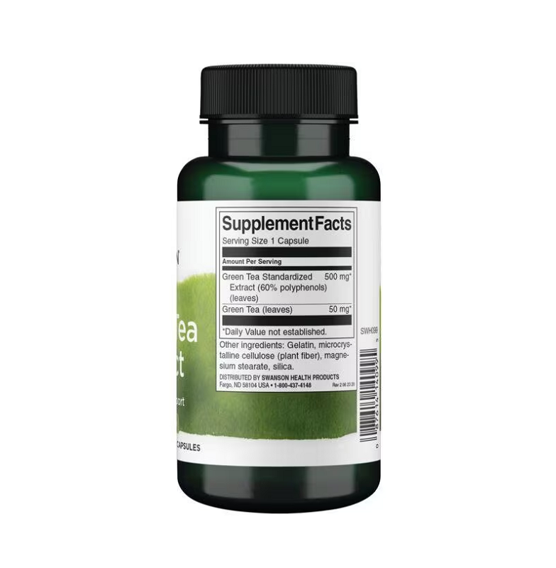 Green Tea Extract, 500mg - 60 caps Swanso