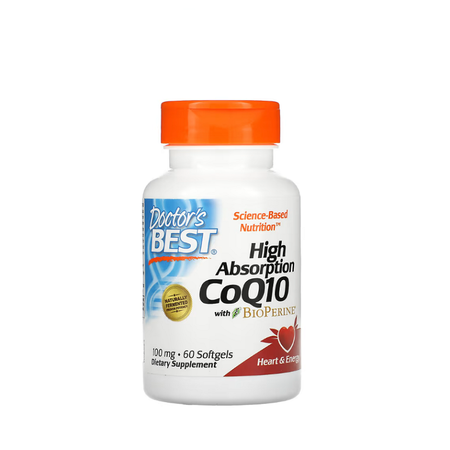  High Absorption CoQ10 with BioPerine, 100mg 60 softgels - Doctor's Best