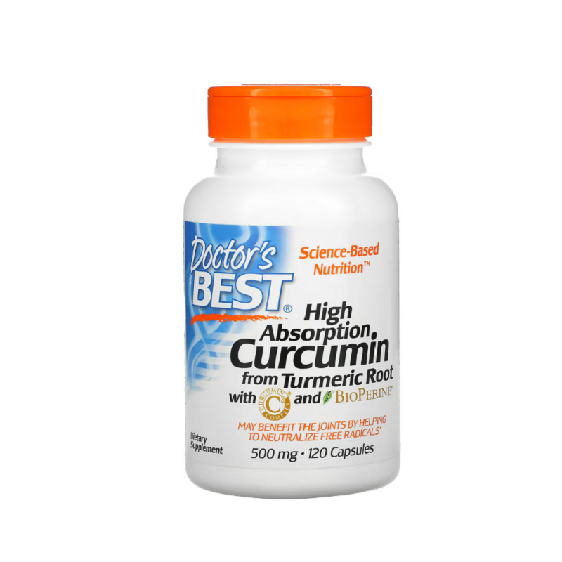 High Absorption Curcumin From Turmeric Root with C3 Complex & BioPerine, 500mg 120 caps - Doctor's Best