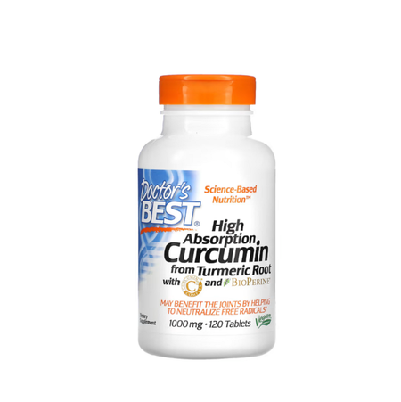 High Absorption Curcumin From Turmeric Root with C3 Complex & BioPerine, 1000mg 120 tablets - Doctor'a Best