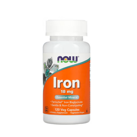 Iron, 18mg 120 vcaps NOW Foods