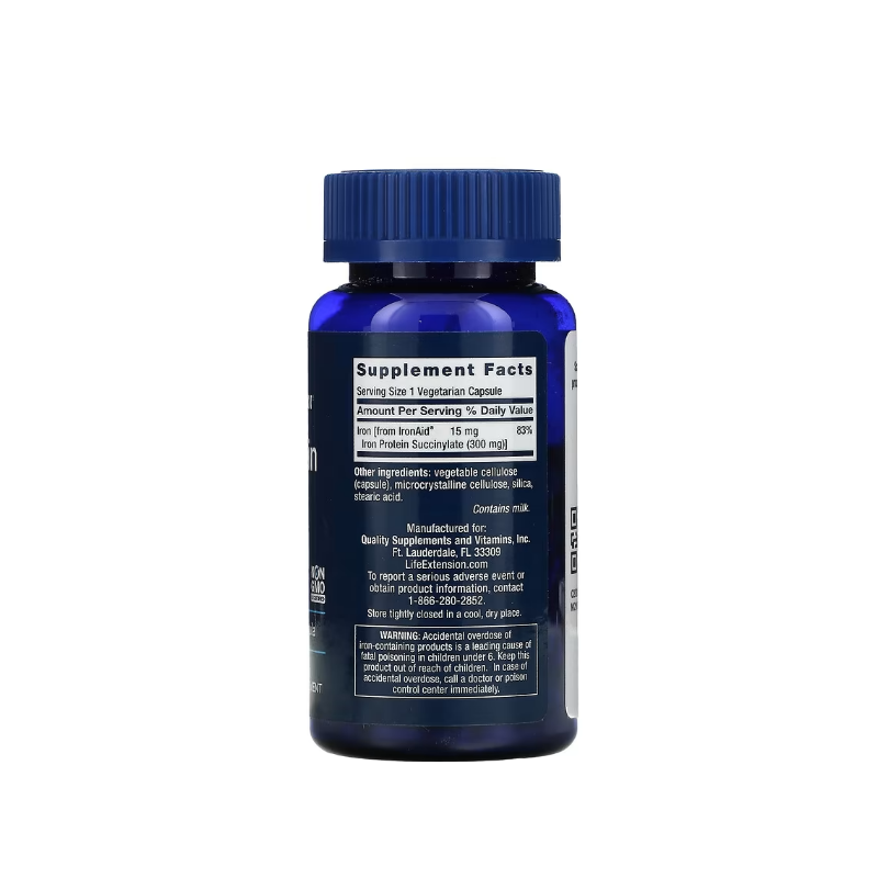 Iron Protein Plus, 300mg 100 vcaps - Life Extension