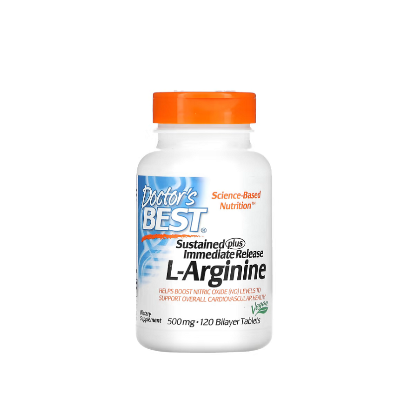 L-Arginine - Sustained + Immediate Release, 500mg 120 tablets - Doctor's Best