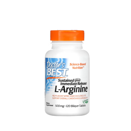 L-Arginine - Sustained + Immediate Release, 500mg 120 tablets - Doctor's Best