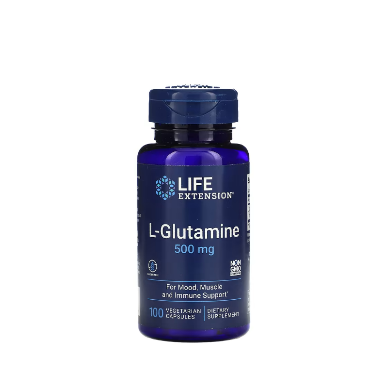L-Glutamine, 500mg 100 vcaps - Life Extension