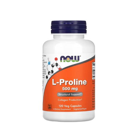 L-Proline, 500mg 120 vcaps Now Foods