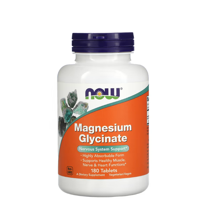 Magnesium Glycinate - 180 tablets Now Foods